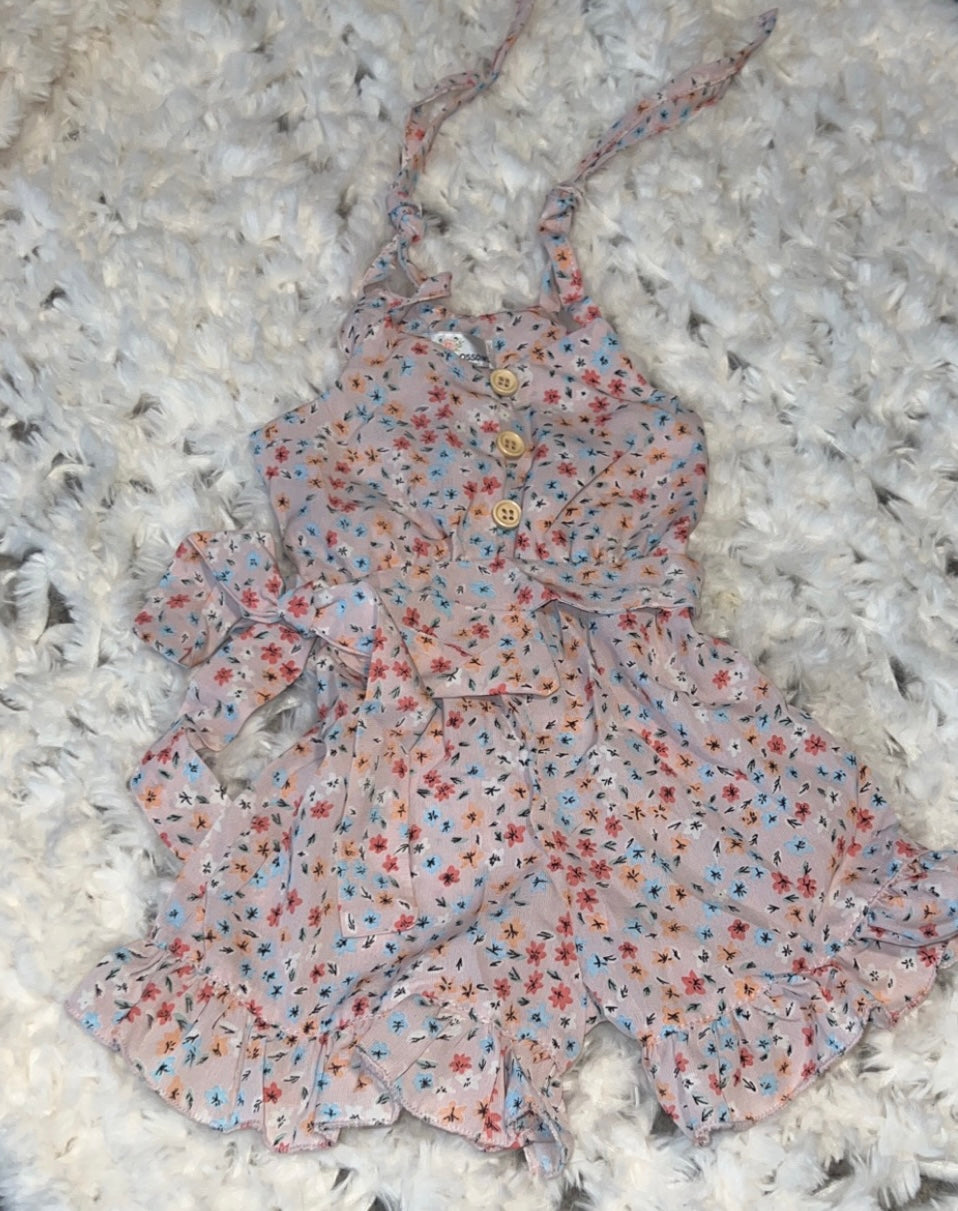 Poppy tie romper