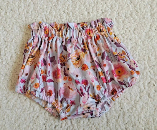 Pink floral bummies